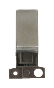 Click Scolmore - Click MiniGrid 10Ax Intermediate Ingot Switch Stainless Steel (MD028SS)