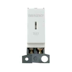 Click Scolmore - Click MiniGrid 13A Resistive Dp Keyswitch "Emergency Test" White (MD029WH)