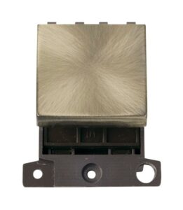 Click Scolmore - Click MiniGrid 32A Dp Ingot Switch Module Antique Brass (MD032AB)