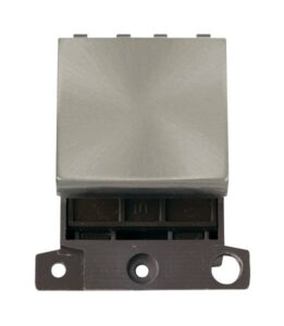 Click Scolmore - Click MiniGrid 32A Dp Ingot Switch Module Brushed Stainless Steel (MD032BS)