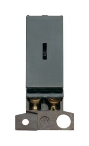 Click Scolmore - Click MiniGrid 13A Resistive Dp Keyswitch Black (MD046BK)