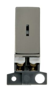 Click Scolmore - Click MiniGrid 13A Resistive Dp Ingot Keyswitch Black Nickel (MD046BN)