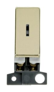 Click Scolmore - Click MiniGrid 13A Resistive Dp Ingot Keyswitch Brass (MD046BR)