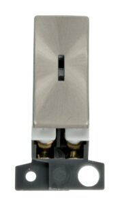 Click Scolmore - Click MiniGrid 13A Resistive Dp Ingot Keyswitch Brushed Stainless Steel (MD046BS)