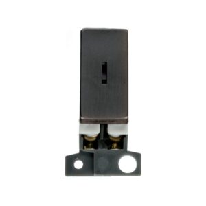 Click Scolmore - Click Minigrid 13A / 10Ax Double Pole Key Switch Module Metal Matt Bronze Switch (MD046BZ)