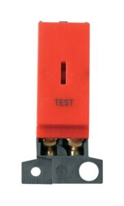 Click Scolmore - Click MiniGrid 13A Resistive Dp Key Switch Red "Test" (MD046RDTT)