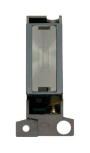 Click Scolmore - Click MiniGrid 13A Fused Ingot Fcu Modul Black Brushed Stainless Steel (MD047BKBS)