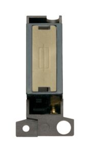 Click Scolmore - Click MiniGrid 13A Fused Ingot Fcu Modul Black Satin Brass (MD047BKSB)