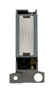 Click Scolmore - Click MiniGrid 13A Fused Ingot Fcu Modul Black Satin Chrome (MD047BKSC)