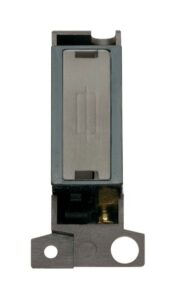 Click Scolmore - Click MiniGrid 13A Fused Ingot Fcu Modul Black Stainless Steel (MD047BKSS)