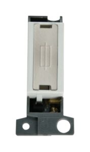 Click Scolmore - Click MiniGrid 13A Fused Ingot Fcu Modul White Satin Chrome (MD047WHSC)