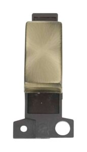 Click Scolmore - Click MiniGrid 10A 3 Position Ingot Switch Antique Brass (MD070AB)