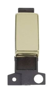 Click Scolmore - Click MiniGrid 10A 3 Position Retractive Ingot Switch Brass (MD075BR)