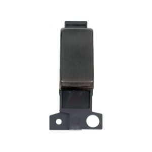 Click Scolmore - Click Minigrid 10A 3 Position Retractive Switch Module Metal Matt Bronze Switch (MD075BZ)