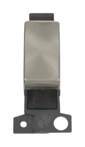 Click Scolmore - Click MiniGrid 10A 3 Position Retractive Ingot Switch Satin Chrome (MD075SC)