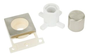 Click Scolmore - Click MiniGrid Dimmer Module Mounting Kit Satin Chrome (MD150SC)