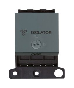 Click Scolmore - Click MiniGrid 10A 3 Pole Lockable Fan Module Black (MD220BK)