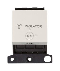 Click Scolmore - Click MiniGrid 10A 3 Pole Lockable Fan Module Polar White (MD220PW)