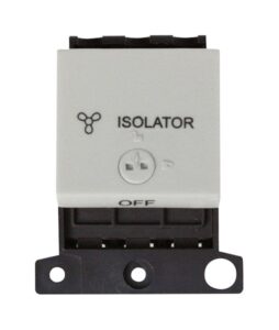 Click Scolmore - Click MiniGrid 10A 3 Pole Lockable Fan Module White (MD220WH)