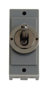 Click Scolmore - Click MiniGrid 10Ax Intermediate Toggle Switch Module Black Nickel (MD9125BN)