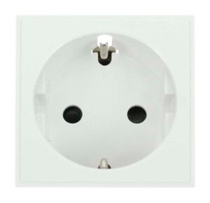 Click Scolmore - Click New Media 16A European Schuko Socket Outlet Polar White (MM020WH)