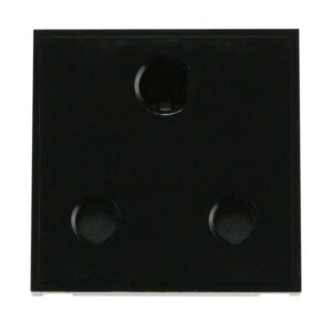 Click Scolmore - Click New Media 15A Round Pin New Media Socket Black (MM033BK)