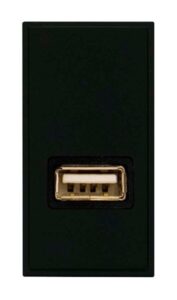 Click Scolmore - Click New Media 25 X 50Mm Usb Throughput With Fly-Lead Black (MM300BK)