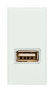 Click Scolmore - Click New Media 25 X 50Mm Usb Throughput With Fly-Lead Polar White (MM300WH)