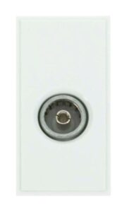 Click Scolmore - Click New Media Single Female Coaxial Polar White (MM410WH)