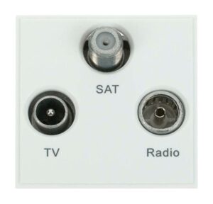 Click Scolmore - Click New Media Triplexed Tv, Radio And Satellite Polar White (MM430WH)