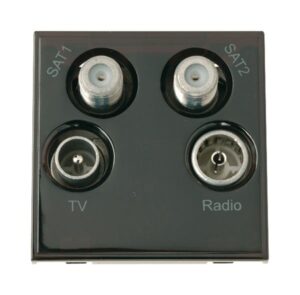 Click Scolmore - Click New Media Quad Tv, Radio, Sat 1 And Sat 2 Black (MM440BK)