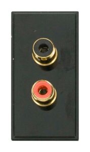 Click Scolmore - Click New Media Rca/Phono X 2 Outlet Black (MM490BK)