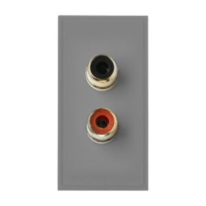 Click Scolmore - Click New Media Twin Rca/Phono Module (MM490GY)