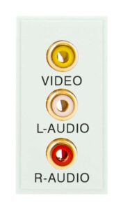 Click Scolmore - Click New Media 25 X 50Mm Triple Rca Module With Screw Terminals Polar White (MM491WH)