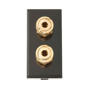Click Scolmore - Click New Media Loudspeaker Outlet X 2 Black (MM495BK)