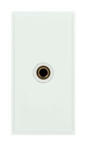 Click Scolmore - Click New Media 25 X 50Mm 3.5Mm Audio Jack Module With Fly-Lead Polar White (MM496WH)