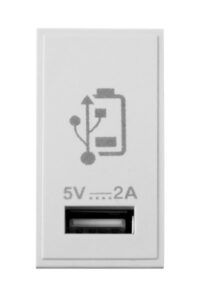 Click Scolmore - Click New Media New Media Single 2A Usb Charging Module White (MM515WH)