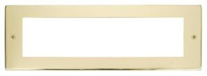 Click Scolmore - Click New Media Small Media Front Plate (8 Module) Brass (MP508BR)