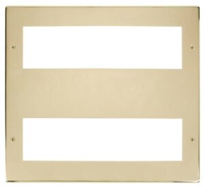 Click Scolmore - Click New Media Large Media Front Plate (2 X 8 Module) Brass (MP516BR)