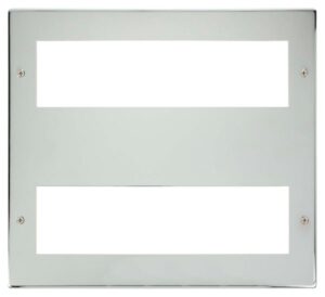 Click Scolmore - Click New Media Large Media Front Plate (2 X 8 Module) Chrome (MP516CH)
