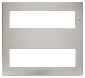 Click Scolmore - Click New Media Large Media Front Plate (2 X 8 Module) Stainless Steel (MP516SS)