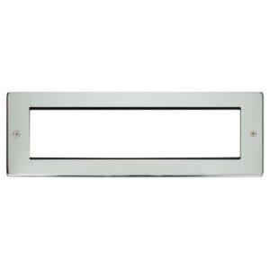Click Scolmore - Click New Media Small New Media Unfurnished Front Plate & Yoke 8 Apertures Polished Chrome (MP608CH)