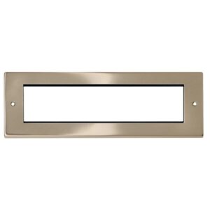 Click Scolmore - Click New Media Small New Media Unfurnished Front Plate & Yoke 8 Apertures Satin Chrome (MP608SC)