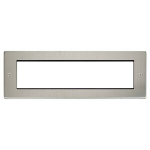 Click Scolmore - Click New Media Small New Media Unfurnished Front Plate & Yoke 8 Apertures Stainless Steel (MP608SS)