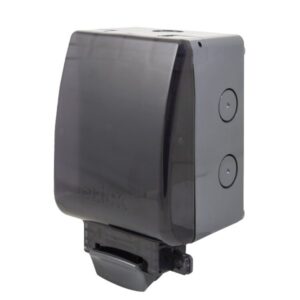 Click Essentials 13A Fused Connection Dp Switched Ip66 Weatherproof Unit With Neon (Semi-Transparent Lid)