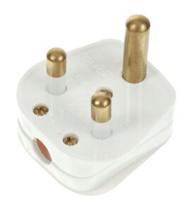 Click Essentials 15A Round Pin Plug White