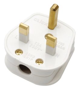 Click Essentials 13A Fused Non-Standard Plug White