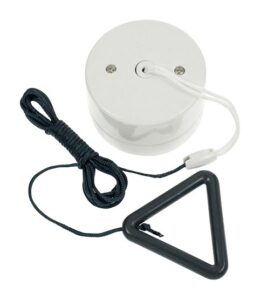 Click Scolmore - Click Essentials 10Ax 2 Way Pull-Cord Switch With Grey Bangle (PRC210AG)