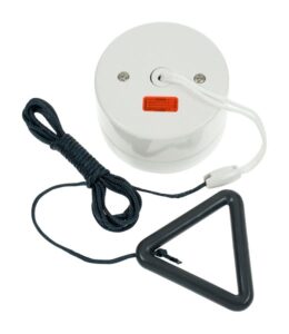 Click Scolmore - Click Essentials 16A Double Pole Pull-Cord Switch With Grey Bangle (PRC216AG)