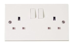 Click Polar 2 Gang 13A Clean Earth Dp Switched Socket Outlet